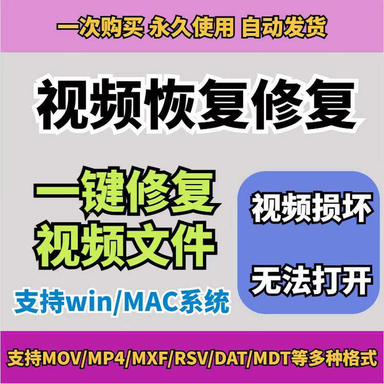 损坏MP4视频修复软件断电恢复工具短片导出摄像机视频文件修复-料星球资源社
