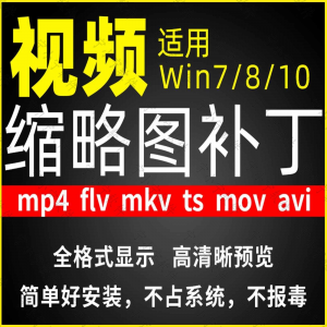 视频缩略图补丁mp4 flv ts mov mkv avi等预览软件工具显示插件-料星球资源社