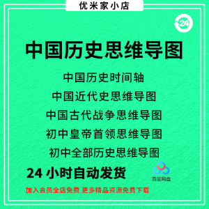 中国思维导图初中朝代近代史时间轴皇帝战争电子版资料图-料星球资源社
