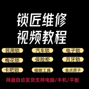锁匠维修视频教程全套从入门到精通技巧培训学习在线自学课程-料星球资源社