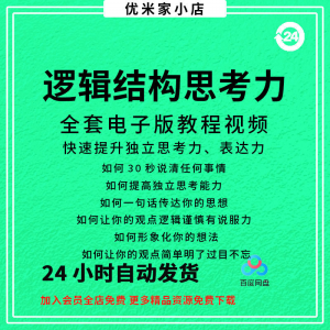 结构化逻辑思维能力训练视频课程表达清晰思维逻辑说服力教程资料-料星球资源社