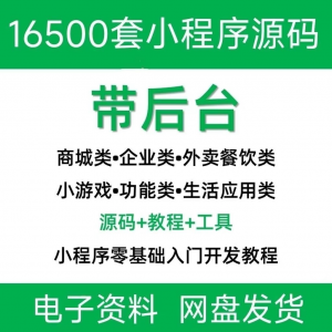 小程序源码商城企业源码带后台公众号平台小游戏教程视频-料星球资源社