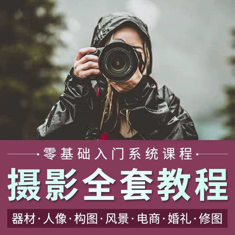 摄影教程数码单反网课课程构图教学人像视频后期人体美食静物素材-料星球资源社