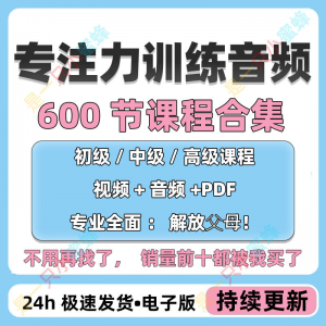 儿童专注力教程听觉注意力训练分阶全套音频视频课程早教电子版-料星球资源社