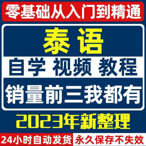 泰语零基础入门自学教材视频基础教程学习口语课程电子版高级-料星球资源社