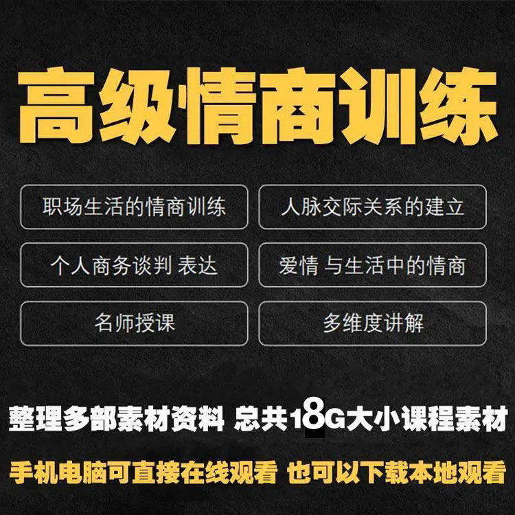 职场情商课程人际交往社交视频自学口才礼仪教程沟通说话技巧素材-料星球资源社