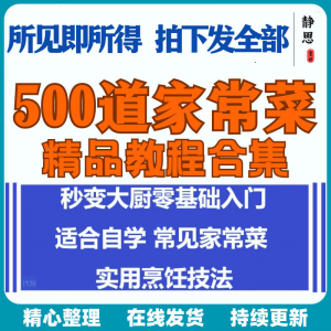 零基础入门自学习培训家常菜做菜教学视频教程私房菜炒菜烹饪厨-料星球资源社