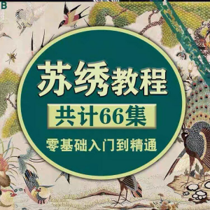 苏绣教程视频零基础苏绣教程苏绣入门到精通教学视频苏绣全套课程-料星球资源社