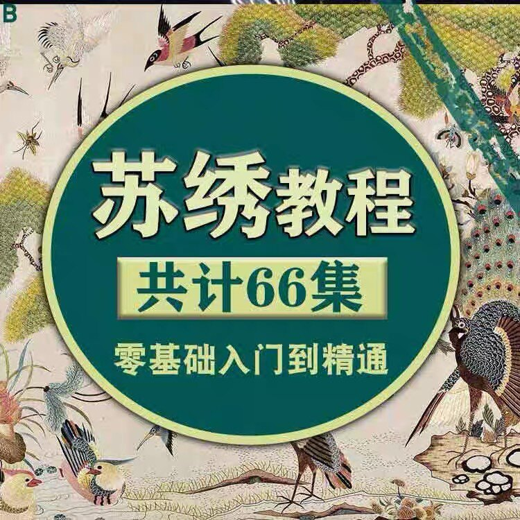 苏绣教程视频零基础苏绣教程苏绣入门到精通教学视频苏绣全套课程-料星球资源社