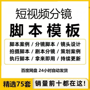 短视频拍摄脚本分镜头表模板抖音计划表剧本拉片宣传片策划表格-料星球资源社