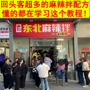新特色小吃麻辣拌配方技术秘方正宗东北抚顺做法商用摆摊视频教程-料星球资源社