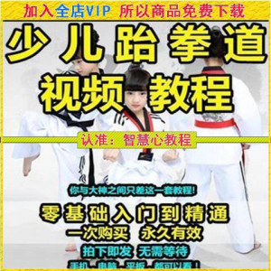 跆拳道自学教学视频跆拳道训练视频跆拳道运动教程少儿培训素材-料星球资源社