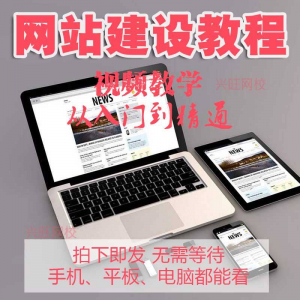 零基础快速网站建设教程 建站教学网站制作视频搭建网页设计课程-料星球资源社