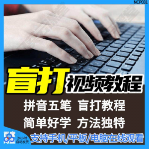 盲打不看键盘打字视频教学网课指法纠正零基础普通键盘私教版资料-料星球资源社